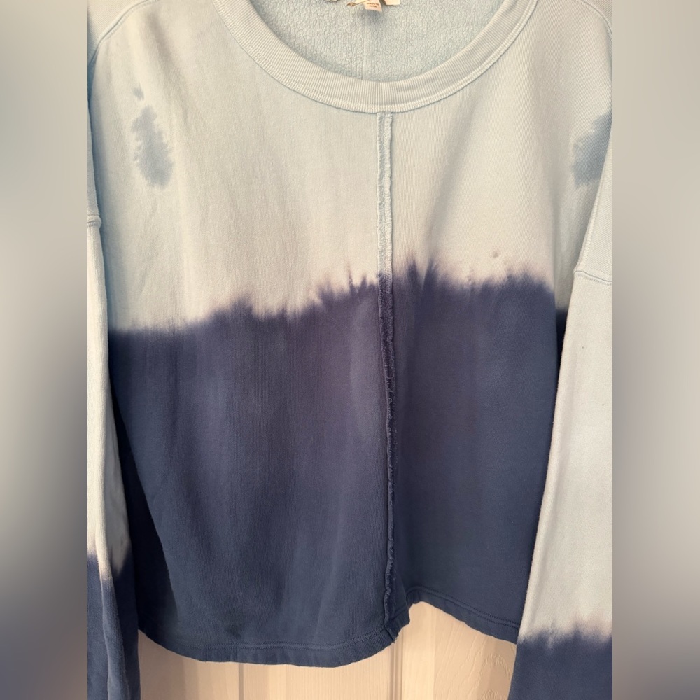 Spiritual Gangster Tie Dye Blue Cotton Sweater Women’s Size Medium - Picture 4 of 6